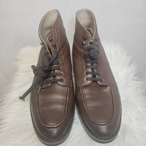 Banana Republic Moc-Toe Leather Boot Brown - Picture 1 of 9